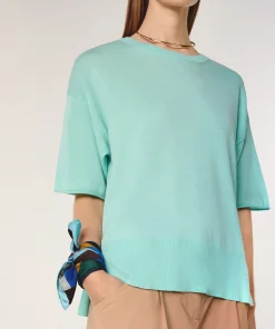 Online Rodier Bandana en soie géométrique bleu