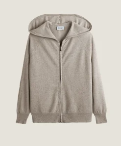 Sale Rodier Blouson à capuche en cachemire marron taupe
