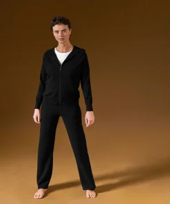 Clearance Rodier Blouson à capuche en cachemire noir