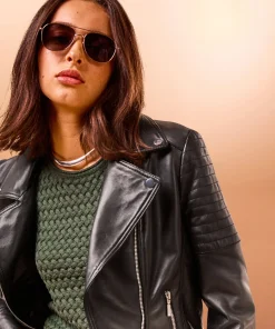 Best Rodier Blouson perfecto en cuir noir