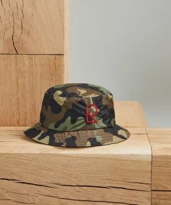 Clearance Rodier Bob unisexe imprimé camouflage vert camouflage