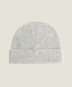 Rodier Bonnet bicolore en cachemire gris clair