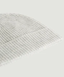 Rodier Bonnet bicolore en cachemire gris clair