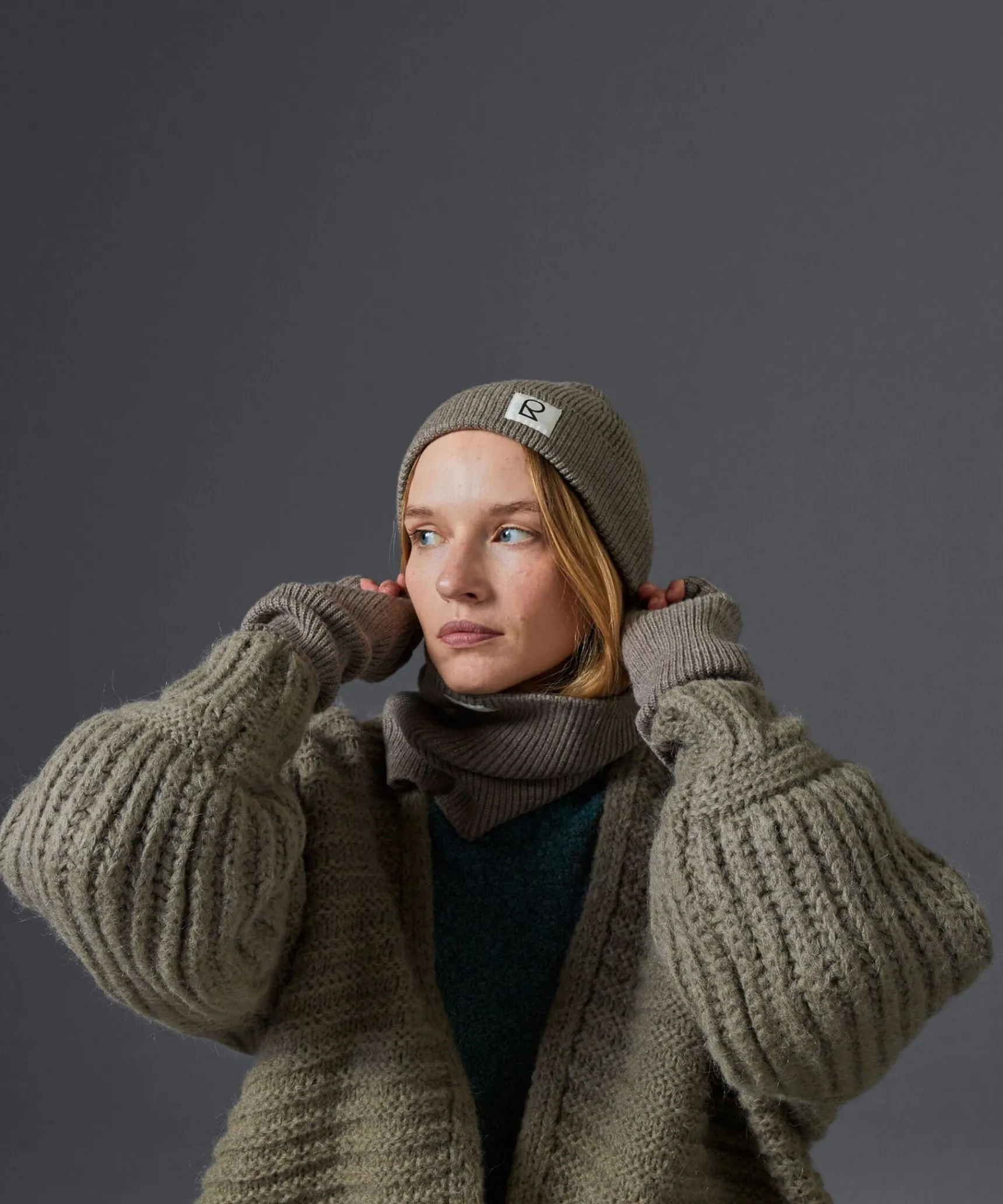Outlet Rodier Bonnet en laine mérinos unisexe OEKO-TEX® marron taupe