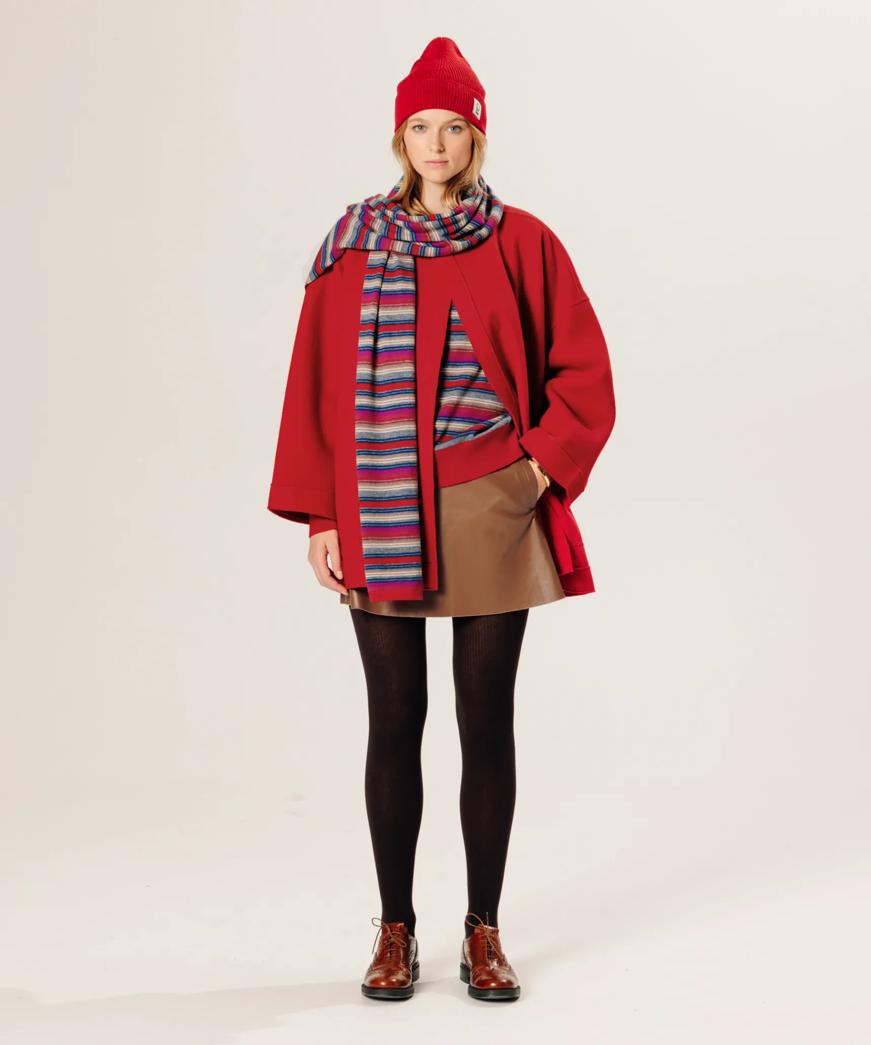 Outlet Rodier Bonnet en laine mérinos unisexe OEKO-TEX® rouge vermillon