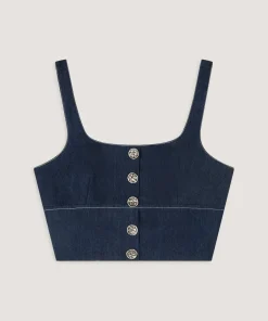 Outlet Rodier Bustier jean bleu denim