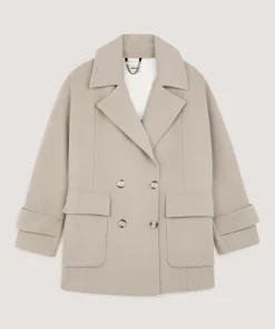 Online Rodier Caban en laine blanc écru