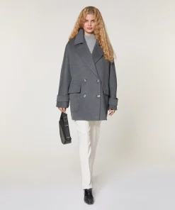 Sale Rodier Caban en laine gris chiné