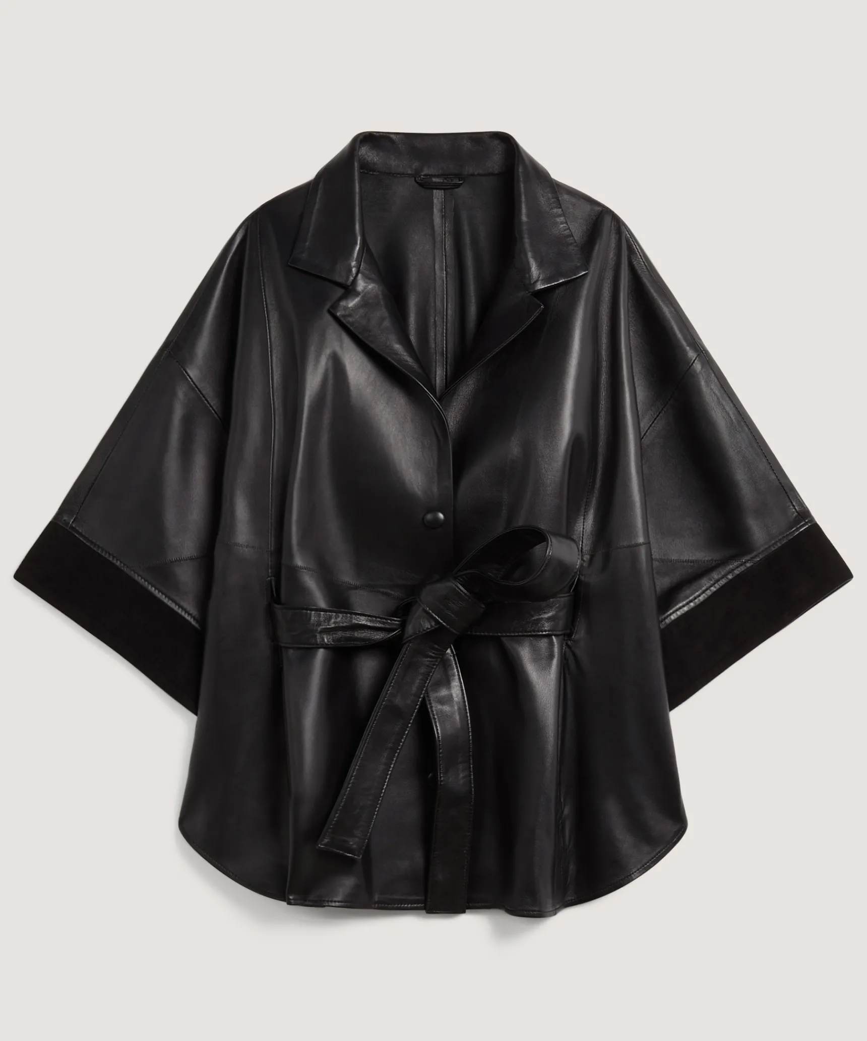 Discount Rodier Cape en cuir noir