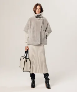 Best Rodier Cape fausse fourrure beige