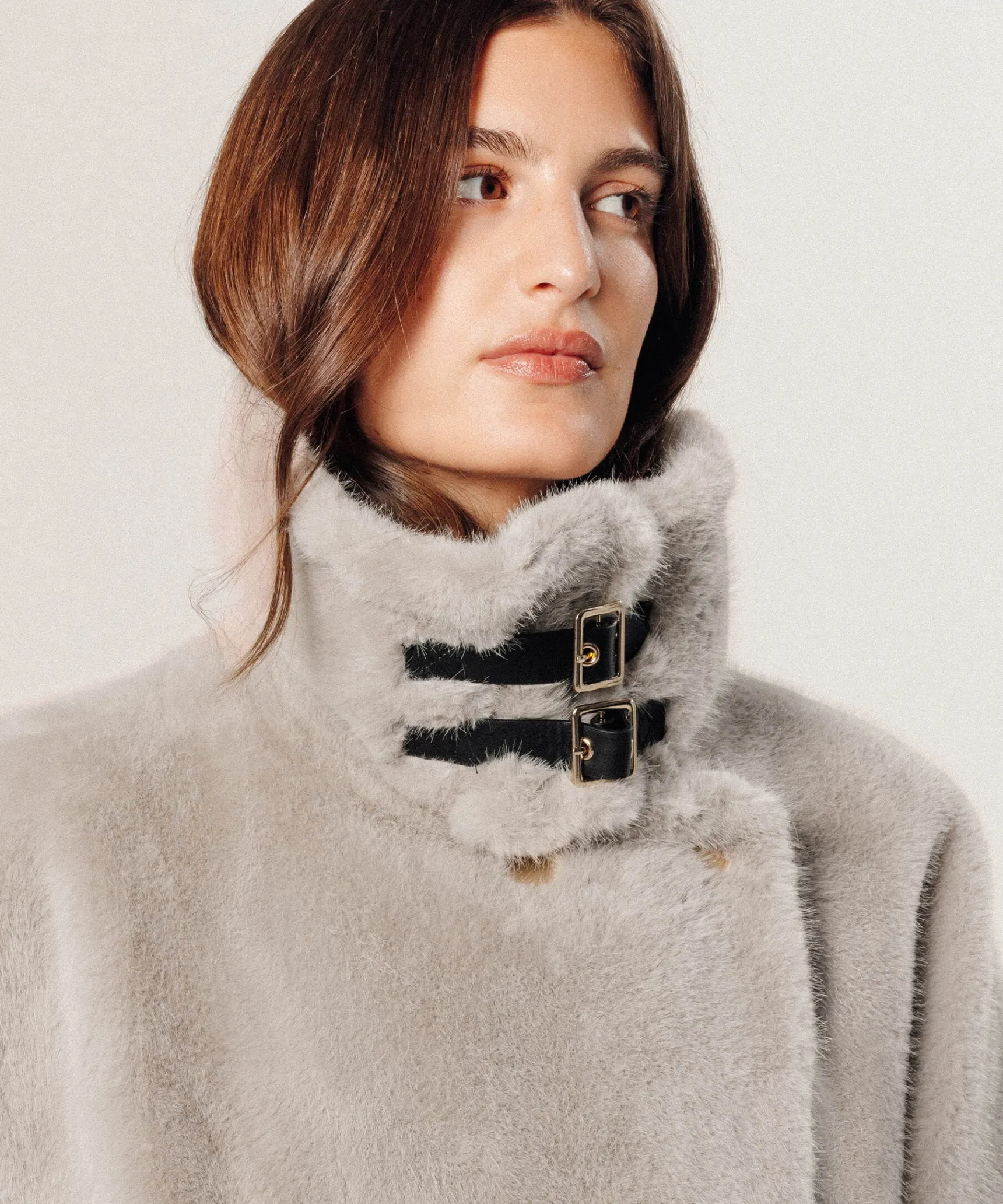 Best Rodier Cape fausse fourrure beige