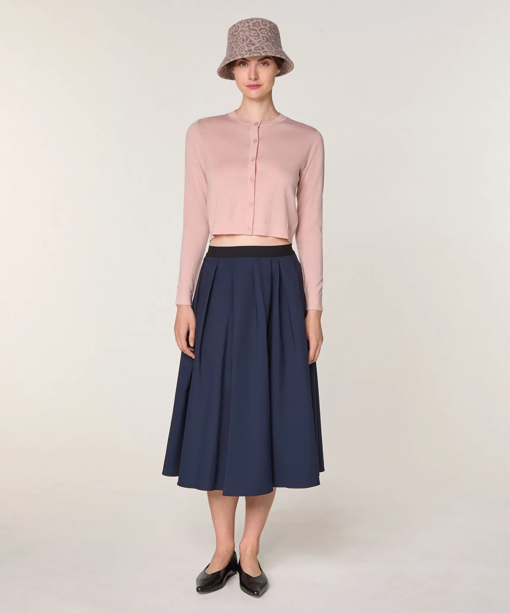 Hot Rodier Cardigan court en laine mérinos rose perle