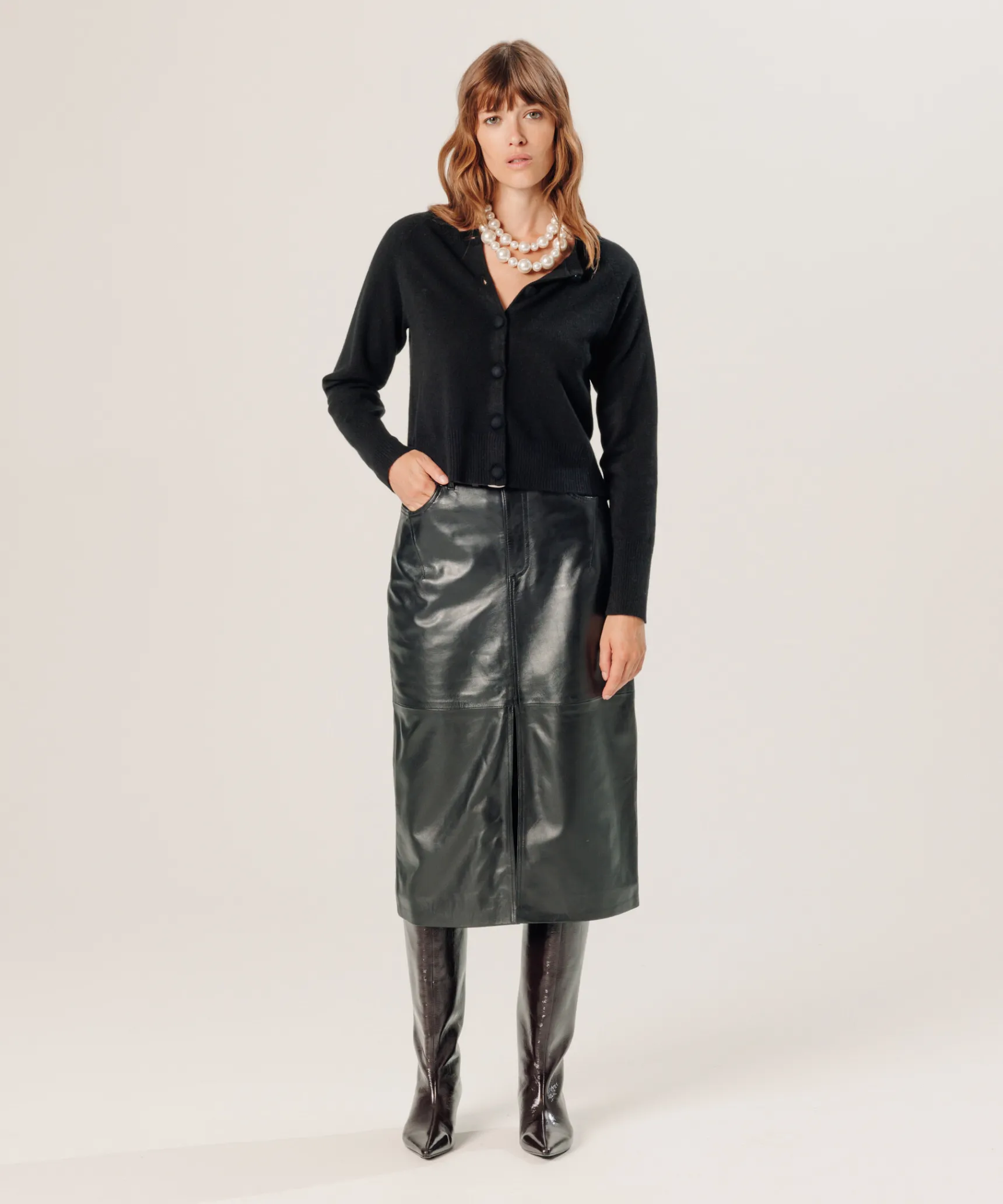 Rodier Cardigan en cachemire 2 fils noir