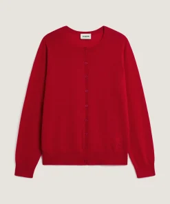 Discount Rodier Cardigan en laine mérinos rouge