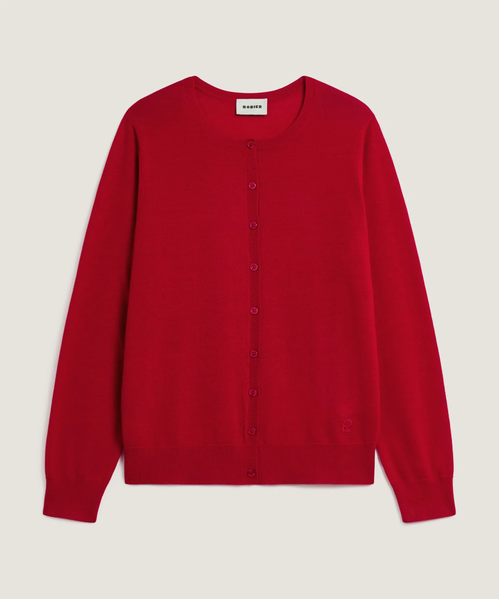 Discount Rodier Cardigan en laine mérinos rouge