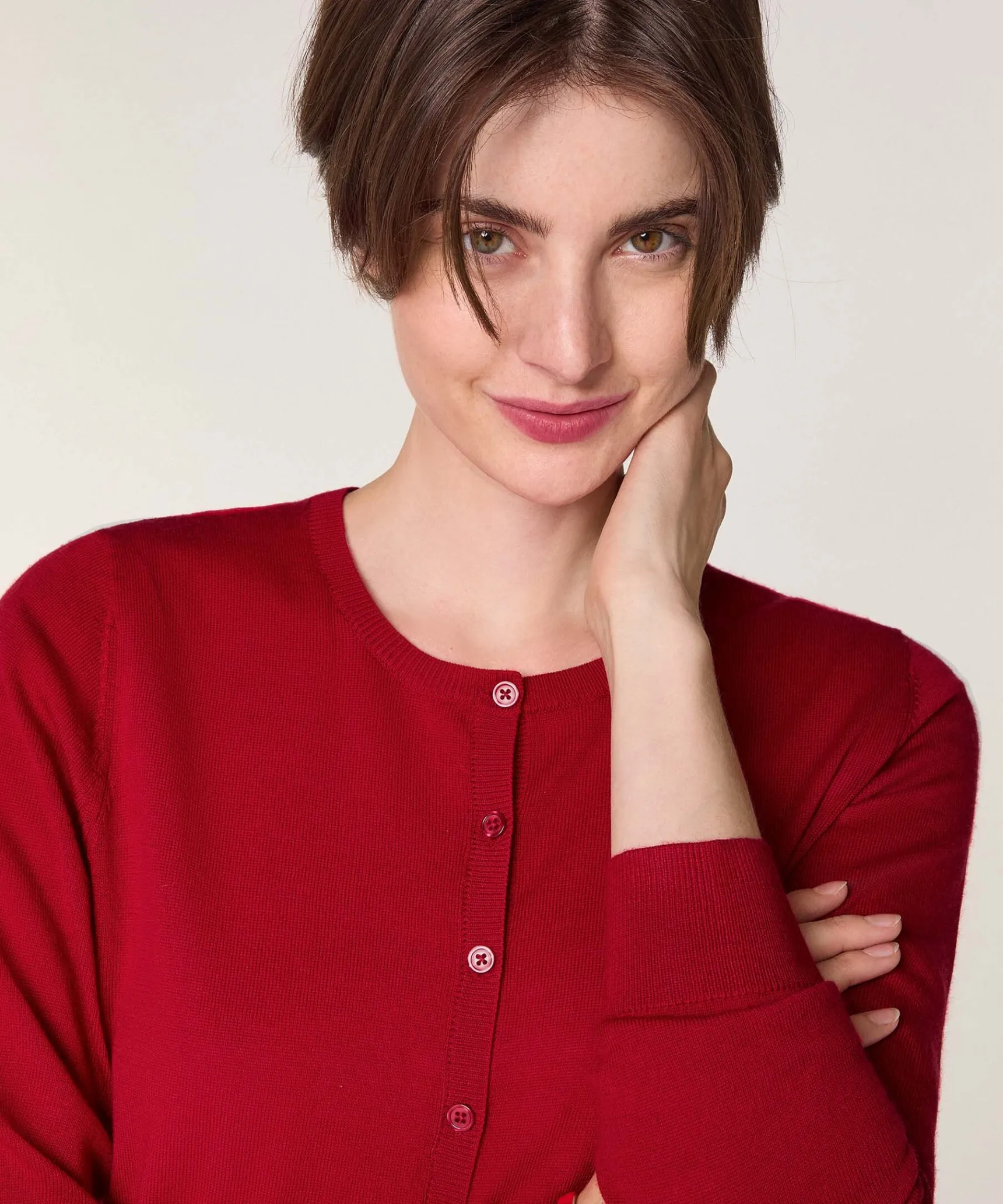 Discount Rodier Cardigan en laine mérinos rouge