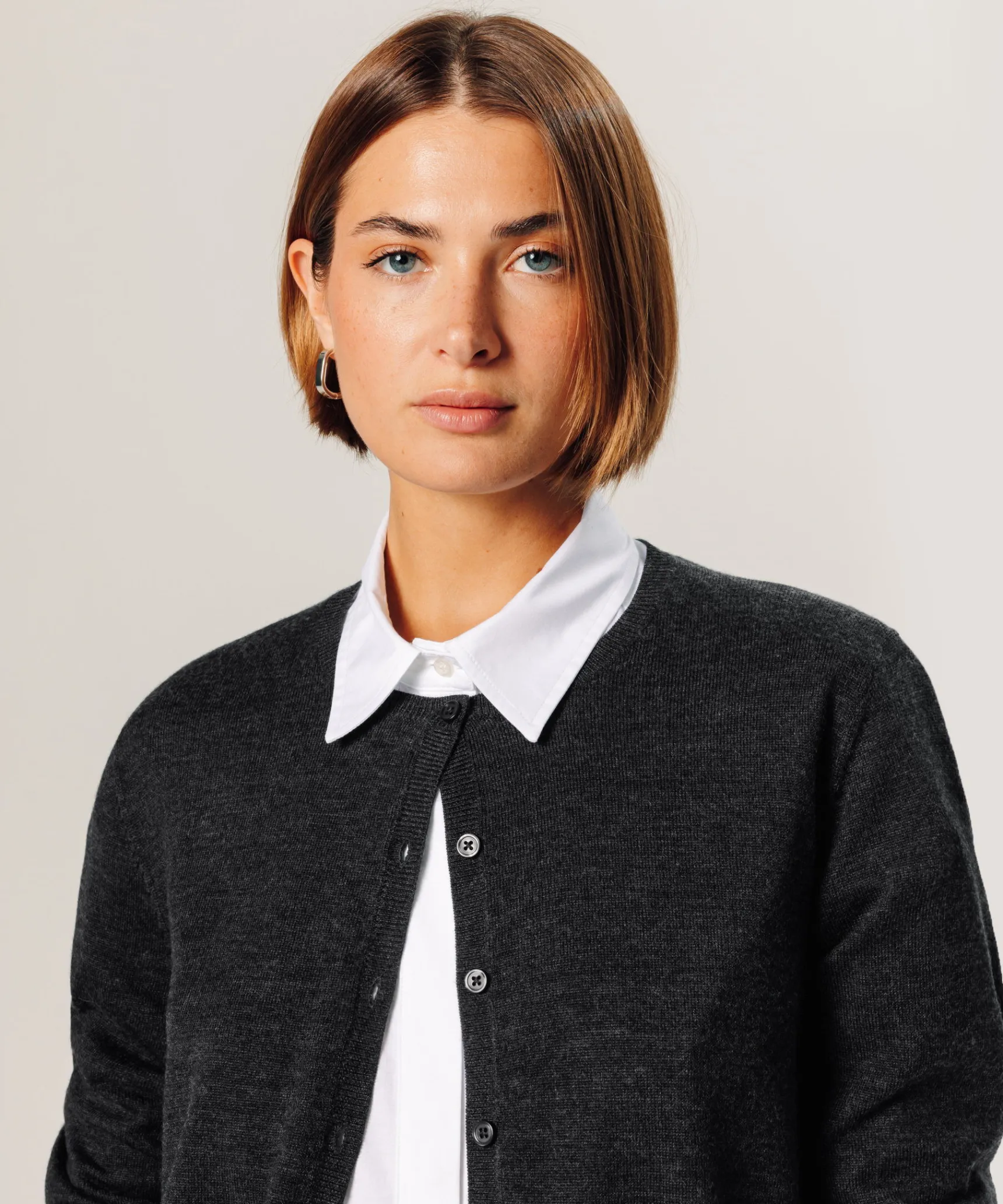 Online Rodier Cardigan en laine mérinos gris anthracite
