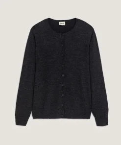 Online Rodier Cardigan en laine mérinos gris anthracite