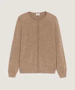 Clearance Rodier Cardigan en laine mérinos beige