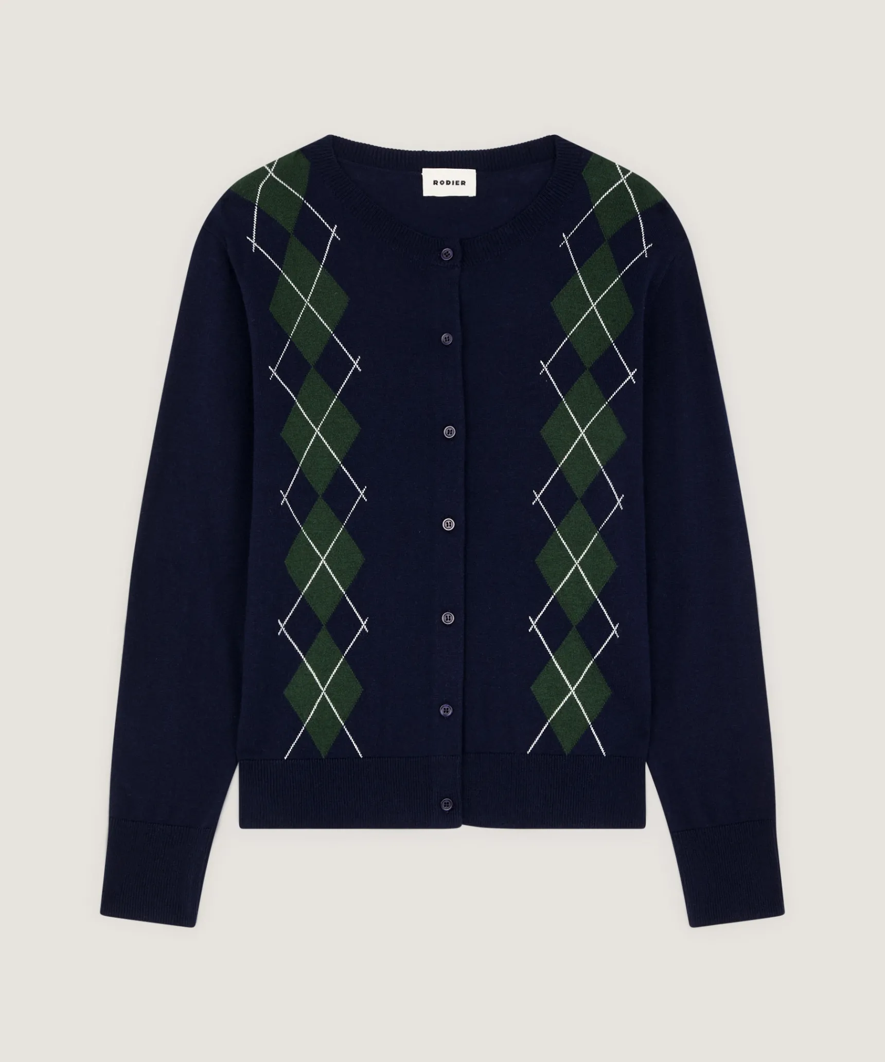 Outlet Rodier Cardigan jacquard bleu marine
