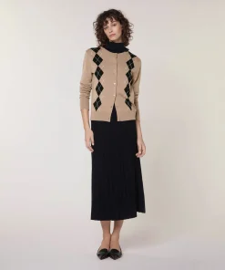 New Rodier Cardigan jacquard marron moka