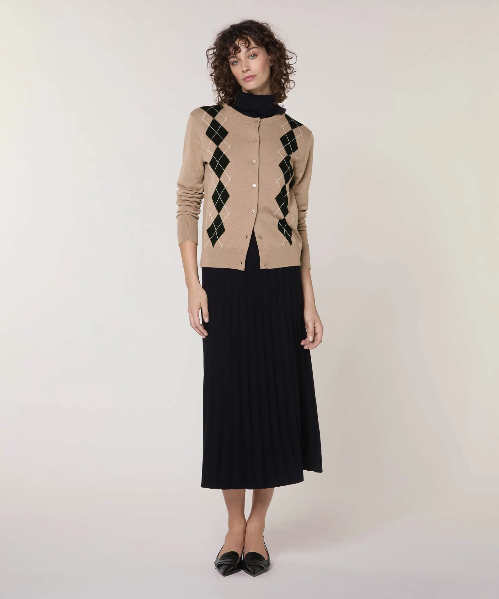 New Rodier Cardigan jacquard marron moka