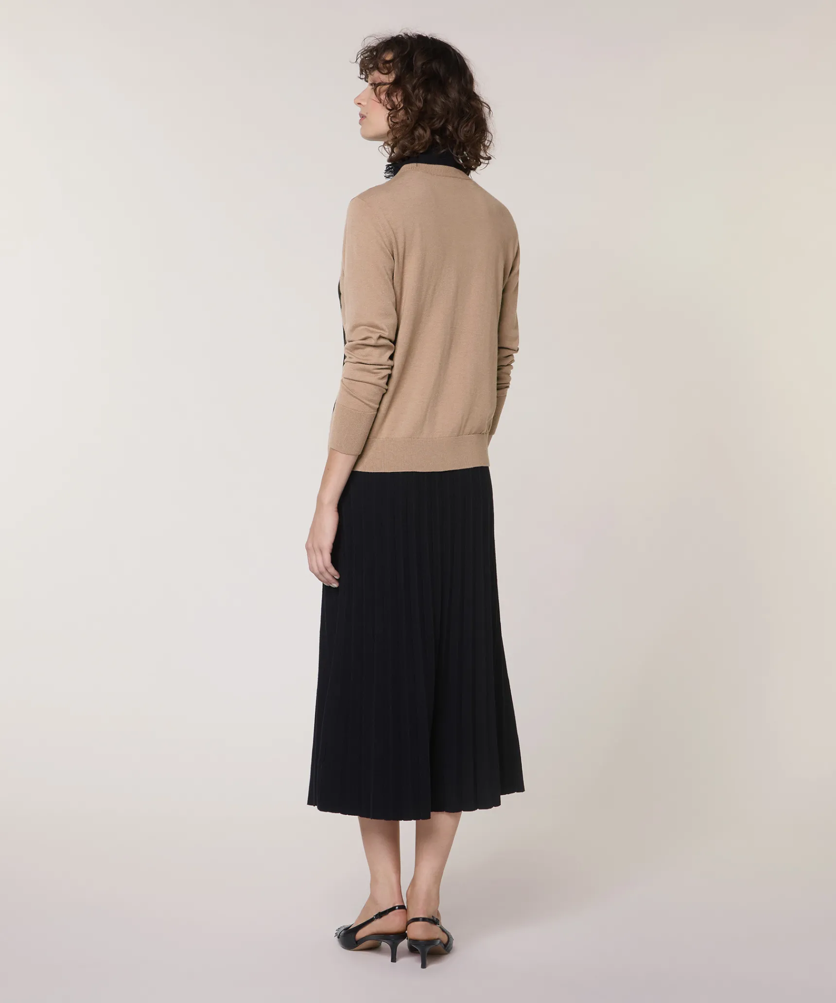 New Rodier Cardigan jacquard marron moka