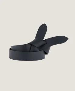 Online Rodier Ceinture en cuir à nouer marine