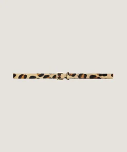 Rodier Ceinture fine en cuir léopard