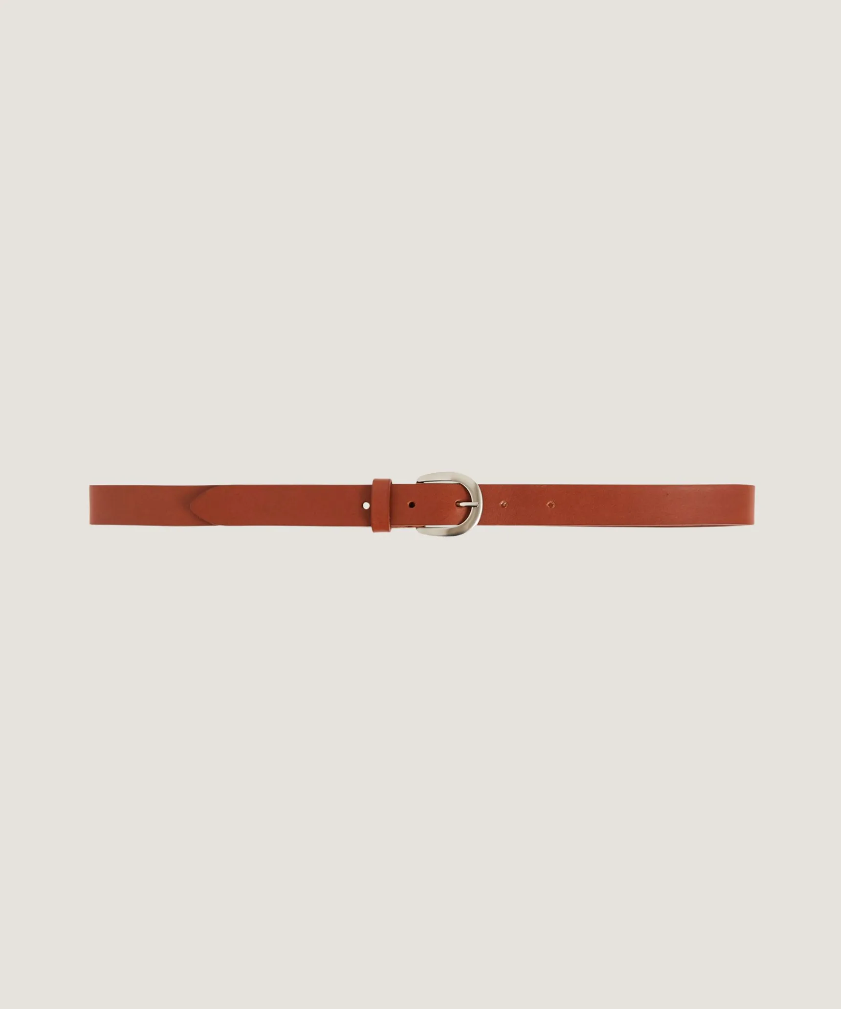 Rodier Ceinture fine en cuir marron