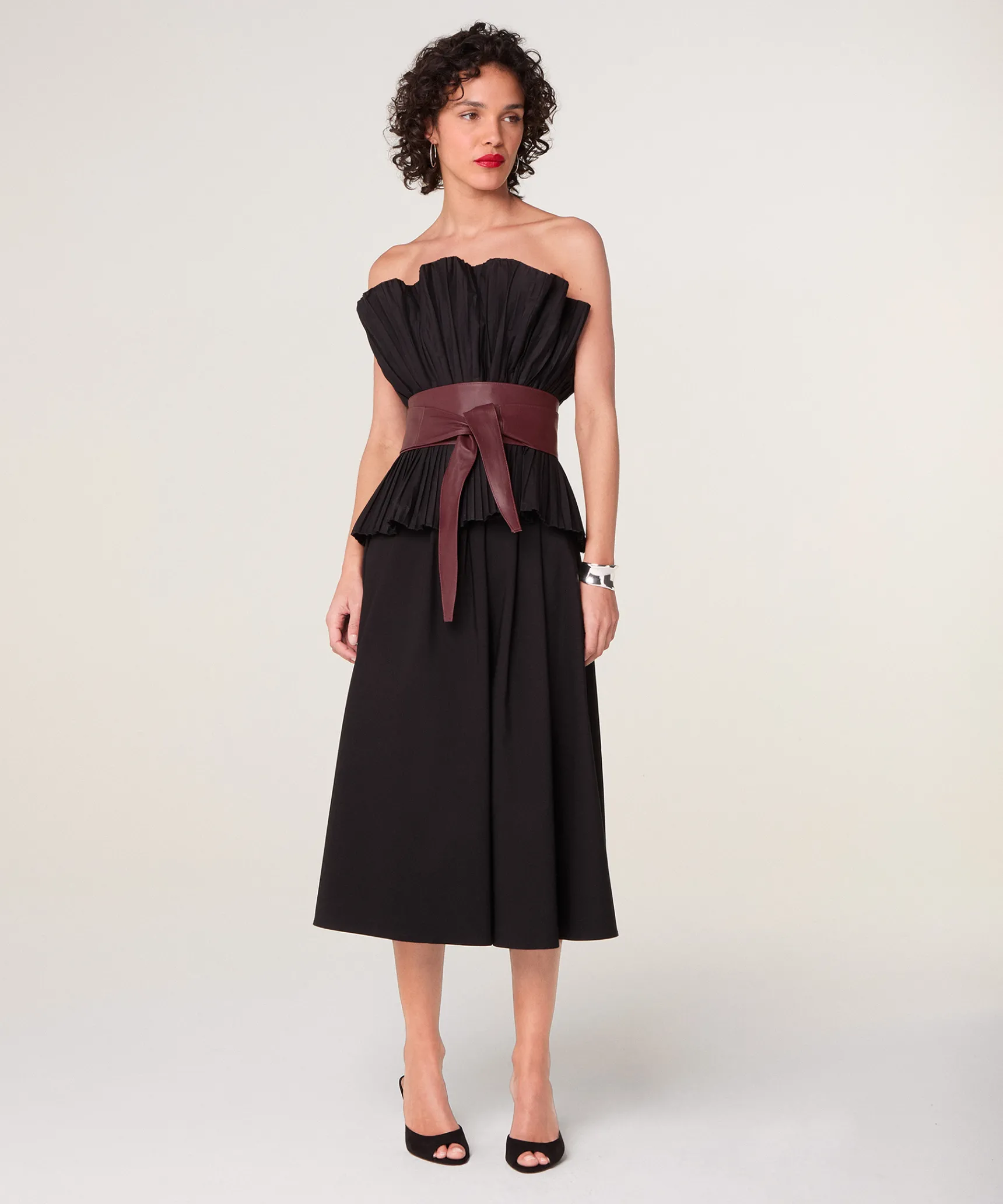 Clearance Rodier Ceinture large cuir marron