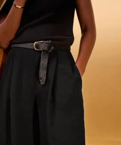 Discount Rodier Ceinture large en cuir noire