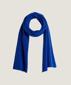 Sale Rodier Écharpe à côtes en cachemire bleu outremer