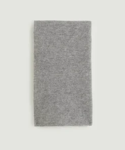 Rodier Écharpe à côtes en cachemire gris clair