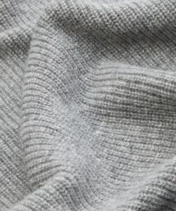 Hot Rodier Écharpe à côtes en cachemire gris perle