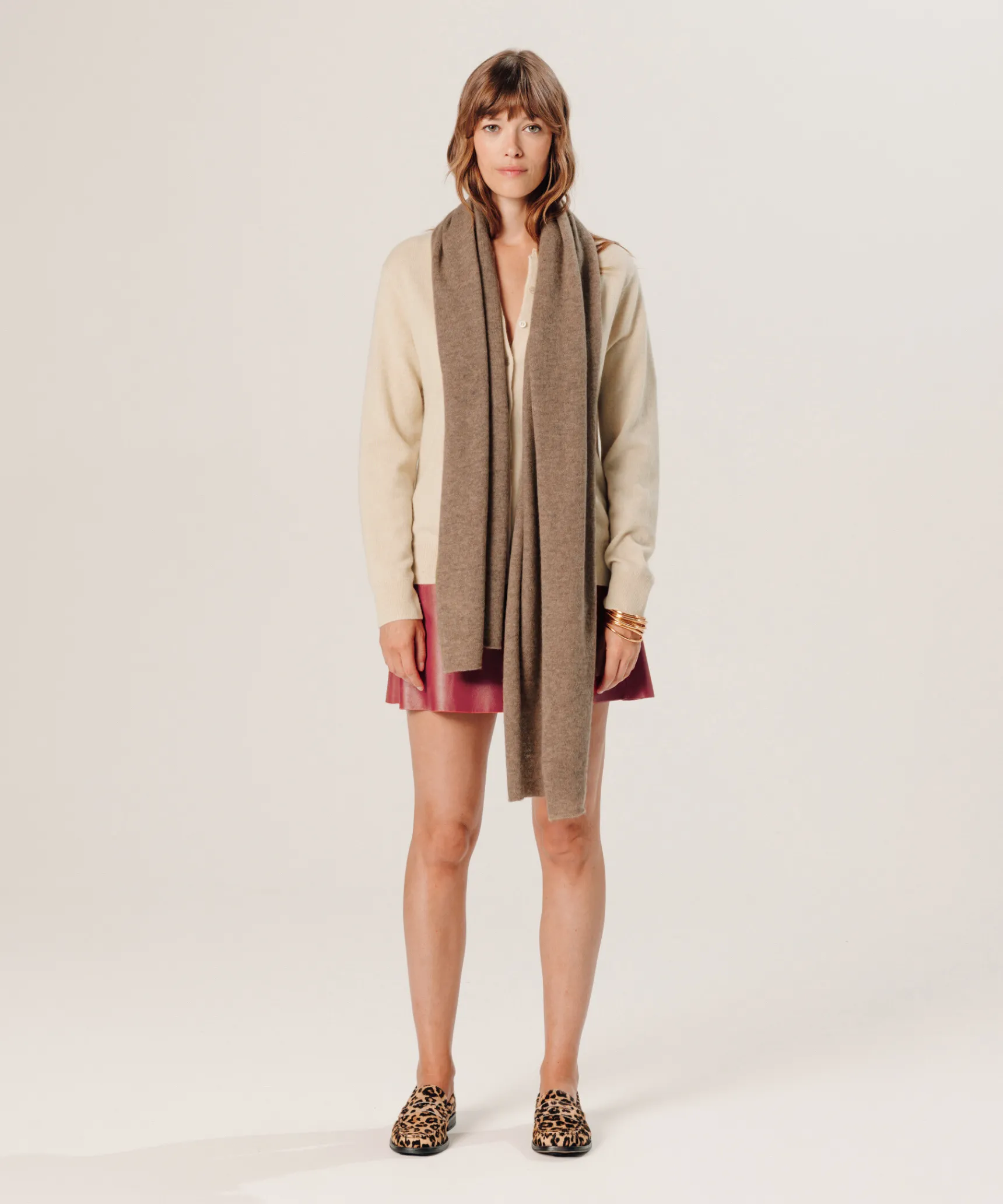 Rodier Écharpe en cachemire beige