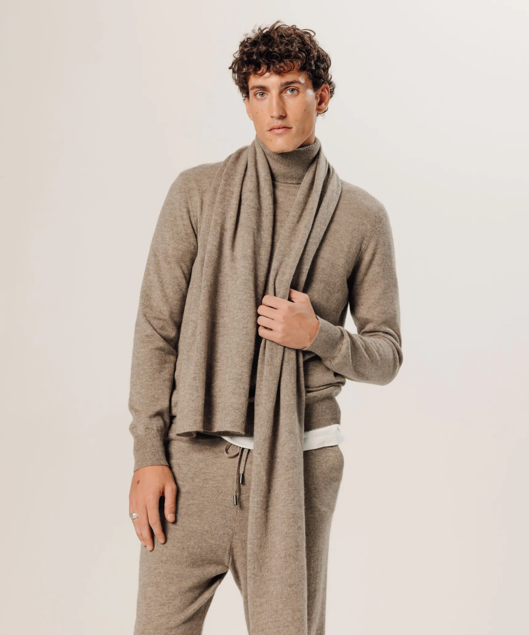 Rodier Écharpe en cachemire beige
