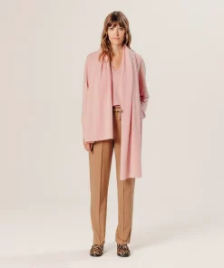 Outlet Rodier Écharpe en cachemire rose poudre