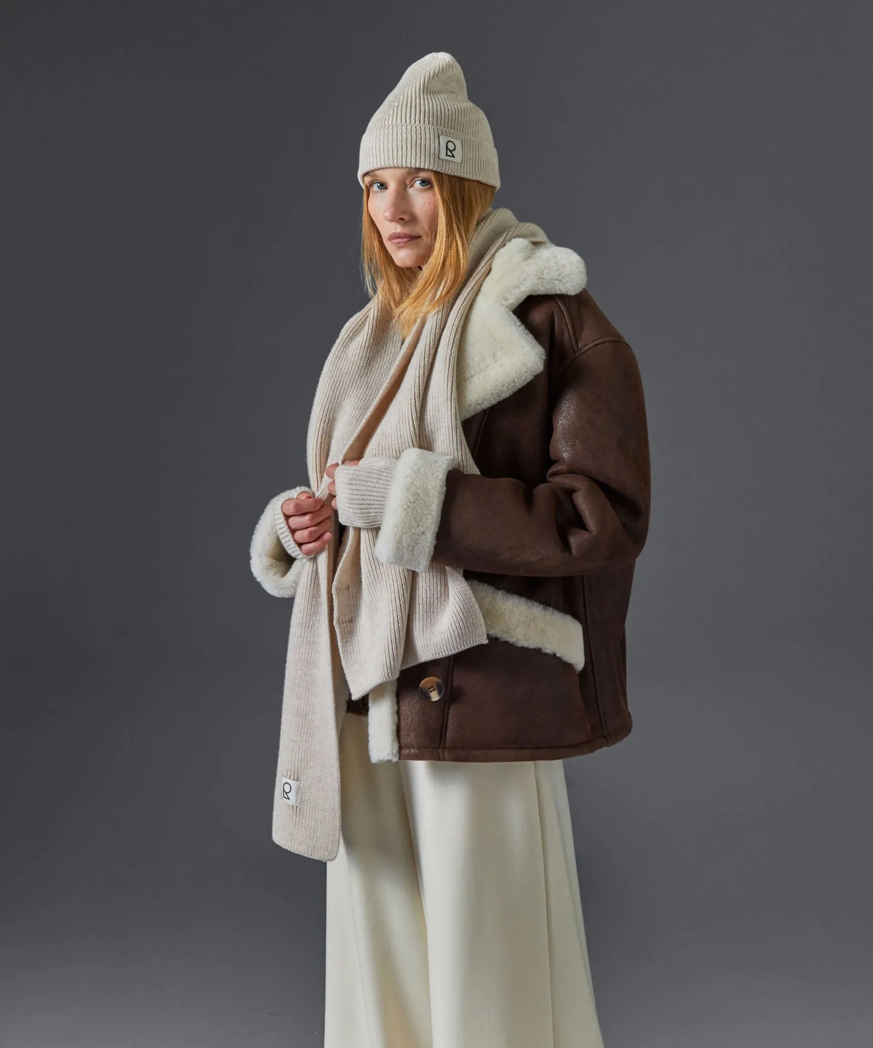 Sale Rodier Écharpe en laine mérinos unisexe OEKO-TEX® blanc écru
