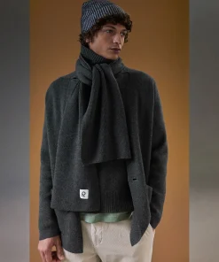 Rodier Écharpe en laine mérinos unisexe OEKO-TEX® grise