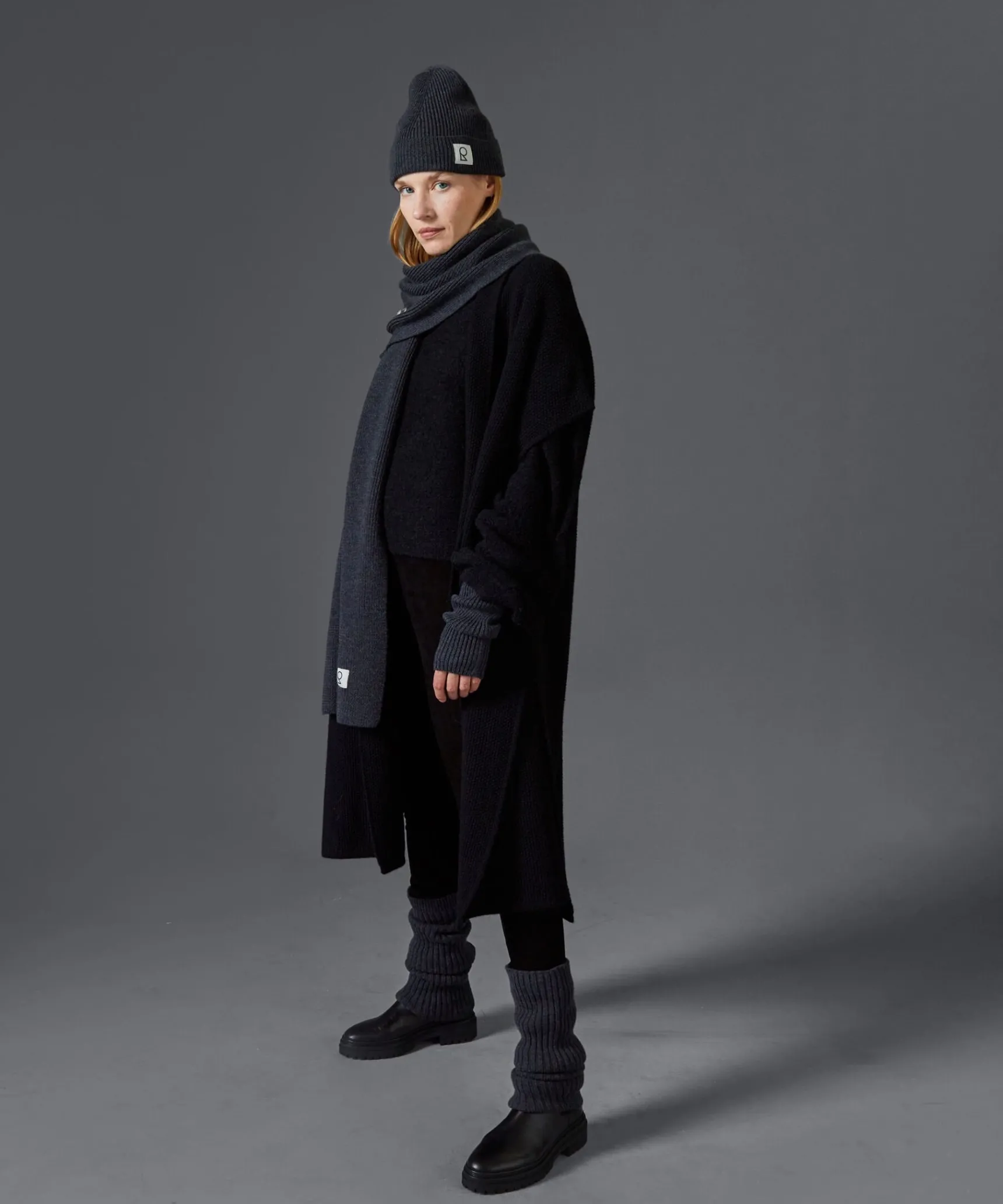 Rodier Écharpe en laine mérinos unisexe OEKO-TEX® grise