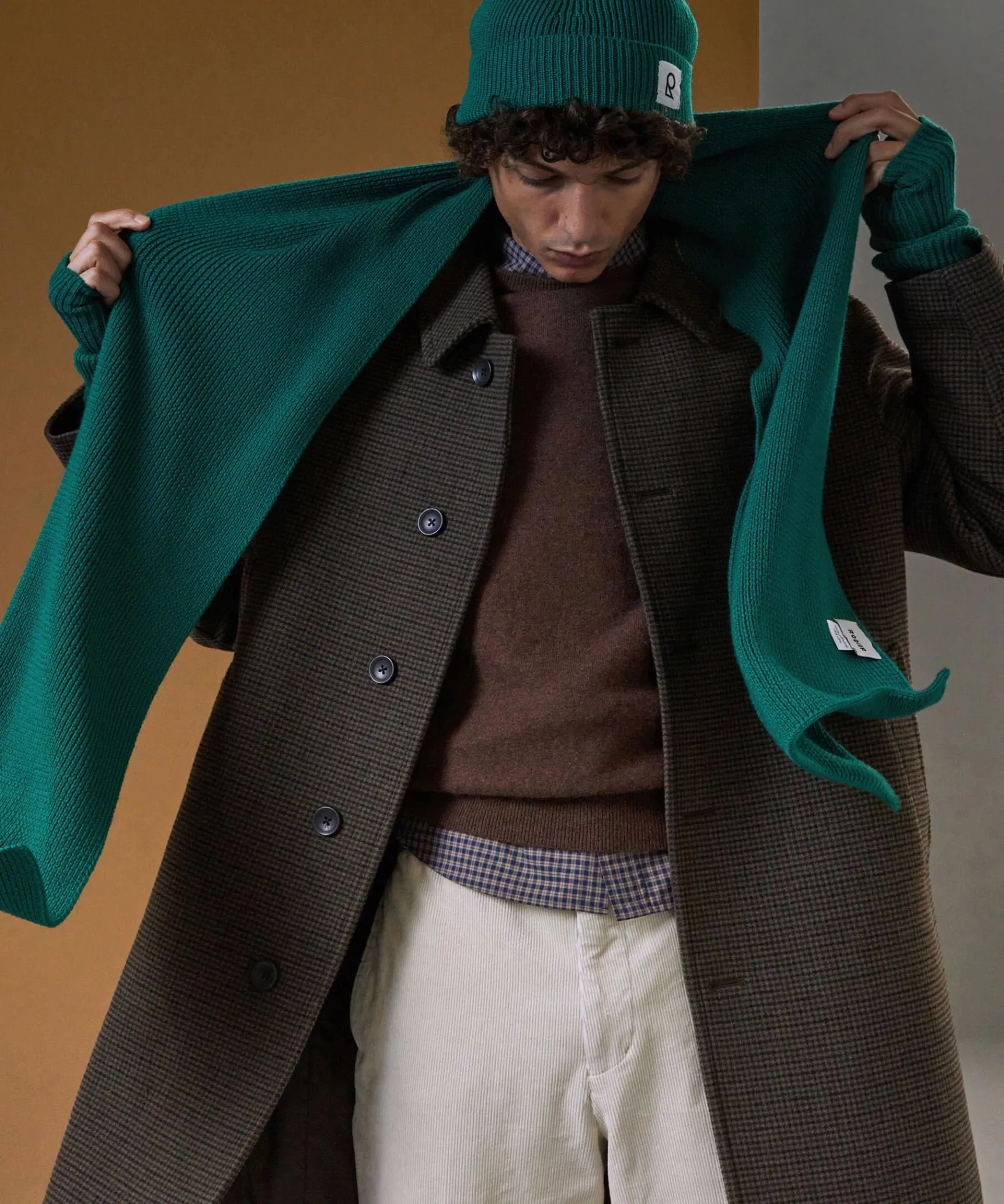 New Rodier Écharpe en laine mérinos unisexe OEKO-TEX® vert bouteille