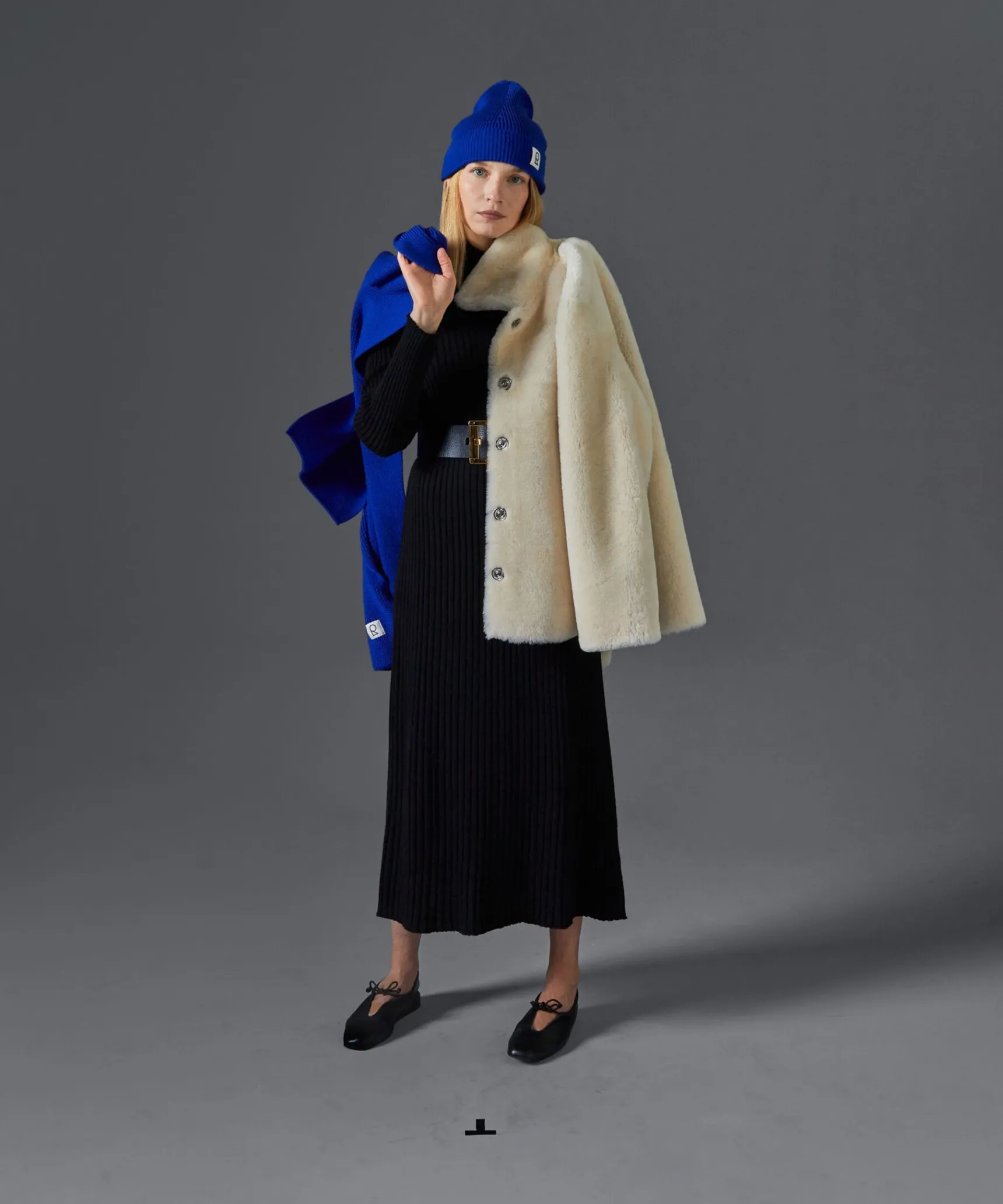Clearance Rodier Écharpe en laine mérinos unisexe OEKO-TEX® bleu outremer