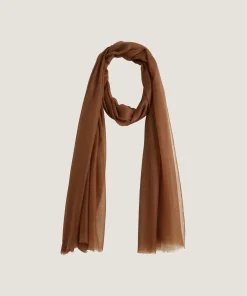 Online Rodier Écharpe fine en cachemire marron camel