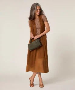 Online Rodier Écharpe fine en cachemire marron camel