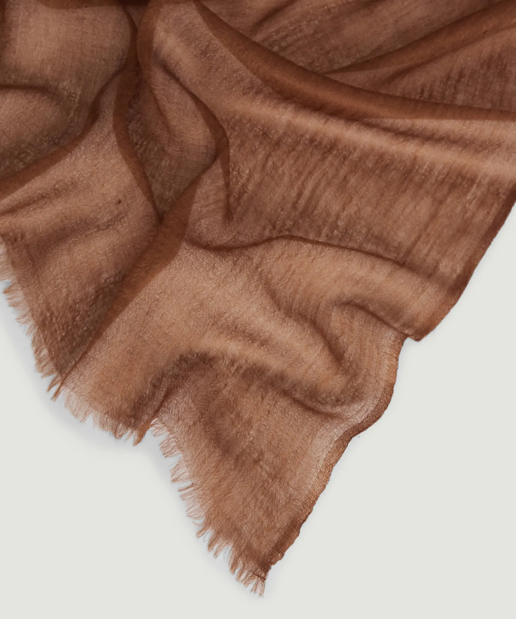 Online Rodier Écharpe fine en cachemire marron camel