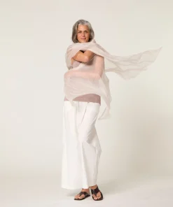 Clearance Rodier Écharpe fine en cachemire blanc écru