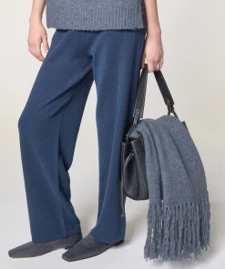 Sale Rodier Écharpe longue en grosse maille bleu