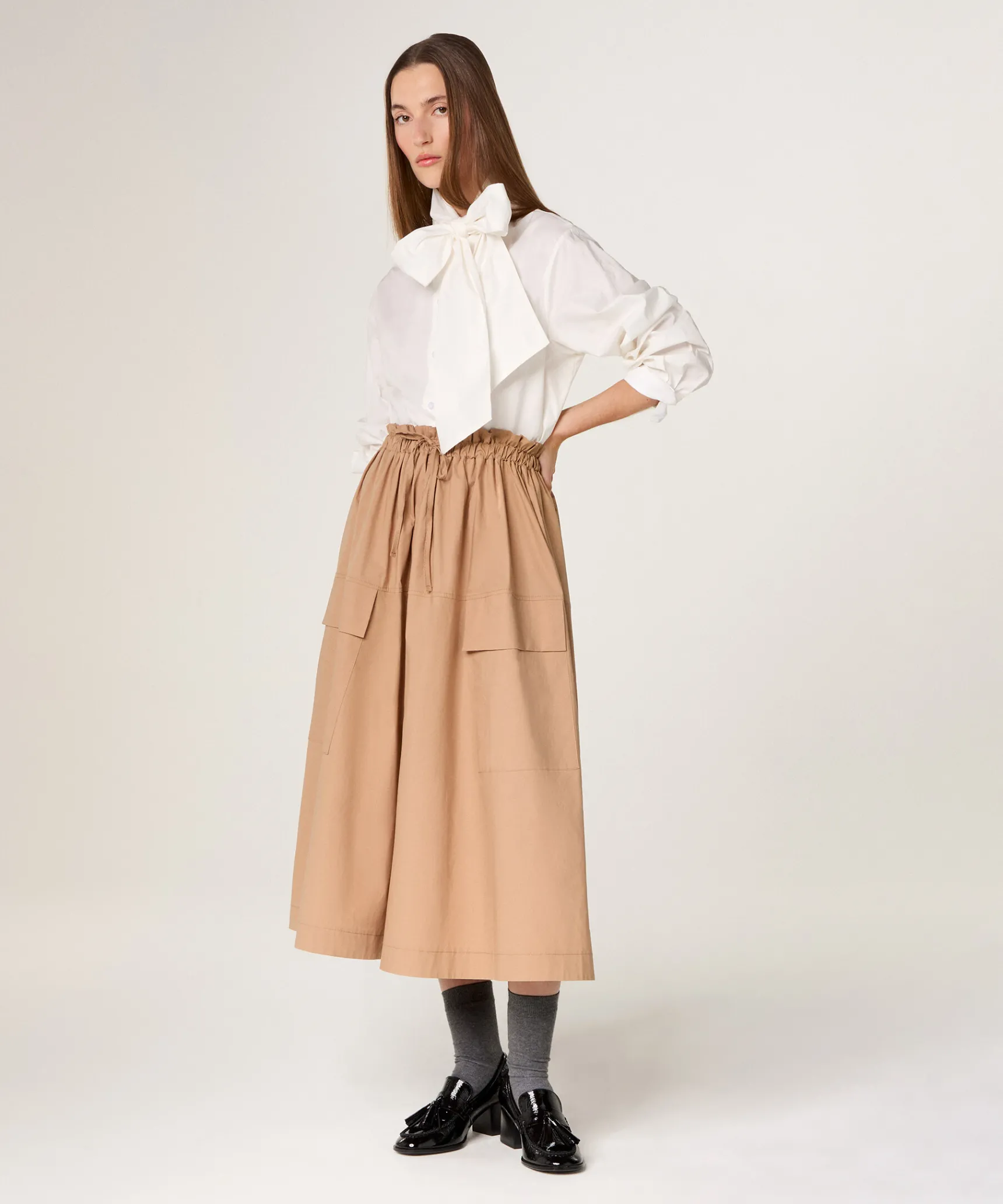Clearance Rodier Chemise he col lavallière blanc
