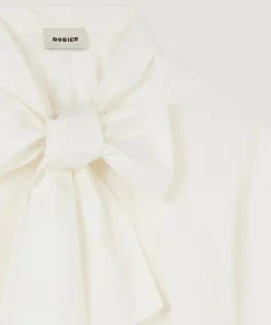 Clearance Rodier Chemise he col lavallière blanc